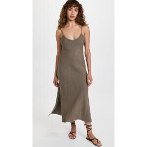 satin a line dress with strappy lace up back Satin And Lace Appliqué Long Dress With Strappy Back main image 1
